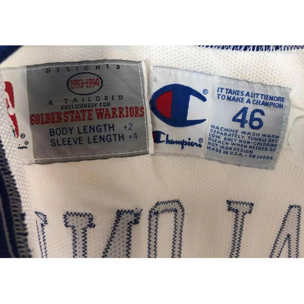 Golden State Warriors Vtg 90s Team Issued Champion Warmup Jacket Size 46 XL - Picture 7 of 12